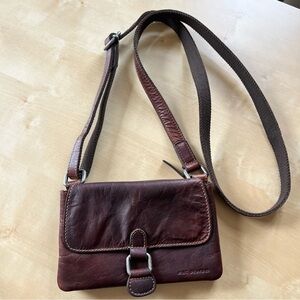 Jack Georges Voyager Brown Leather Crossbody Bag